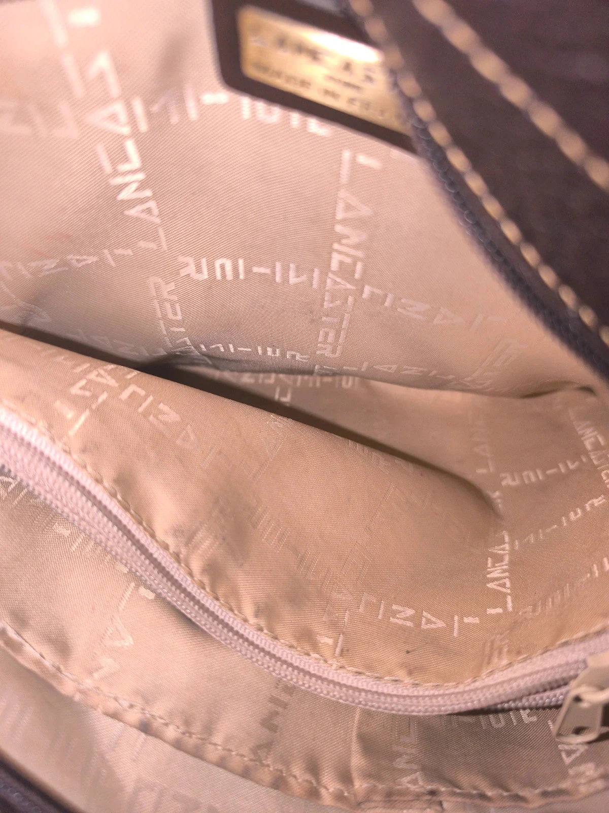 Bolsa transversal Lancaster Paris em couro genuíno marrom Made in France – photo 7